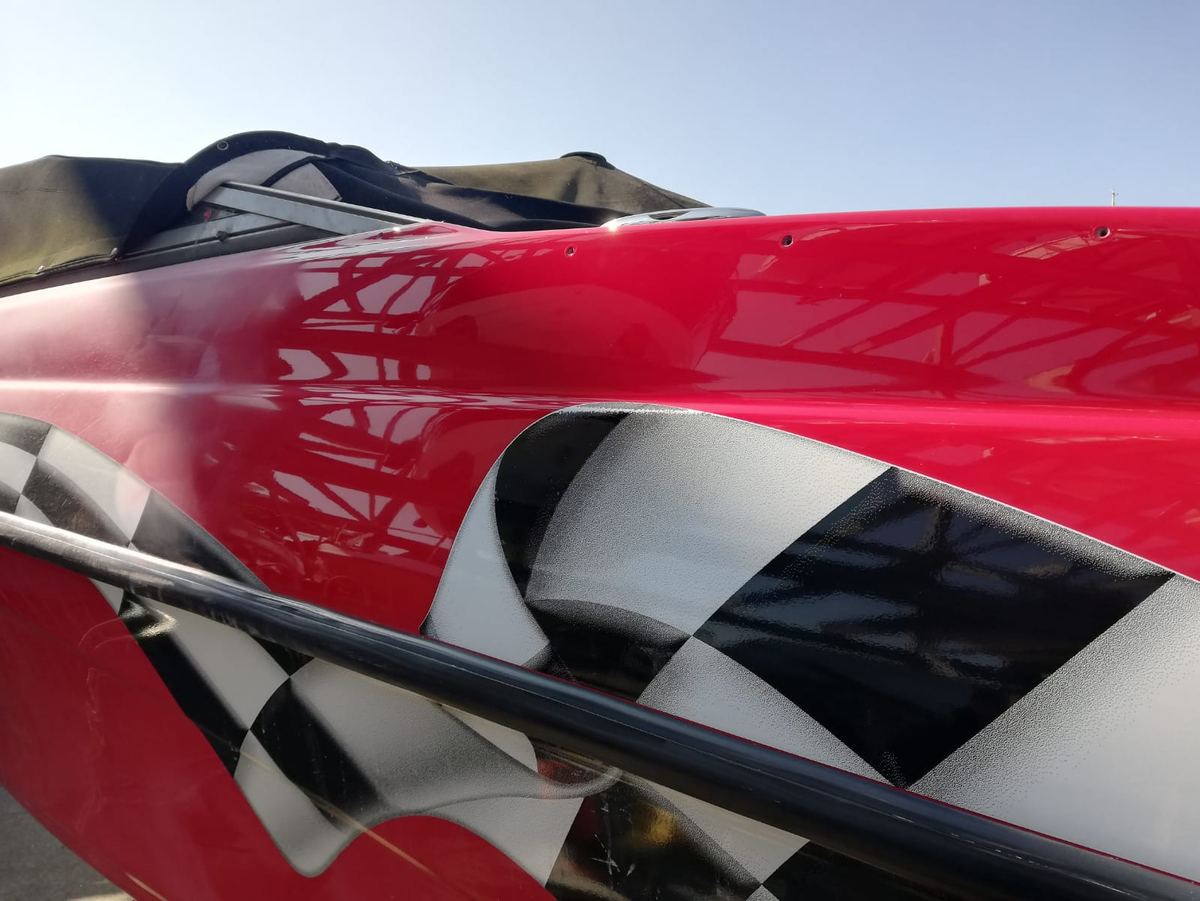 Boat hull after cleaning